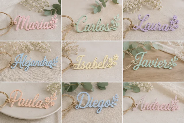 Marcasitios 3D Personalizados para bodas