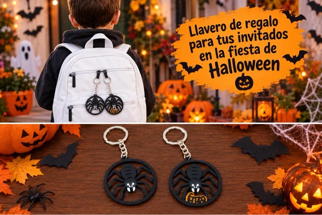 Llavero personalizado Halloween araña